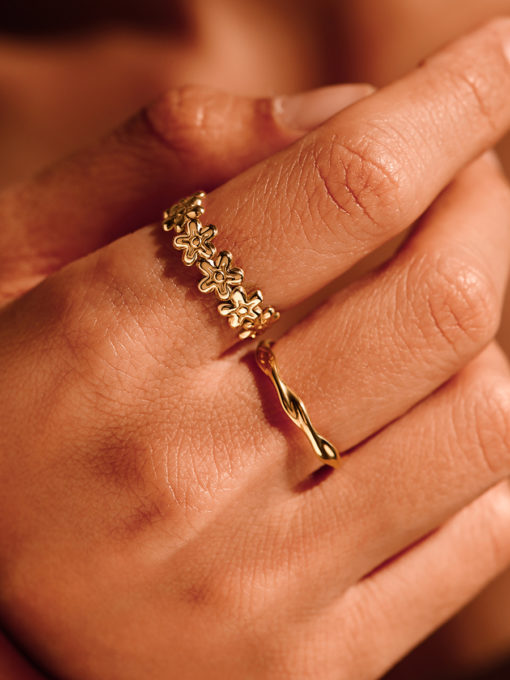 Wild Flower Ring Silber ICRUSH Gold/Silver
